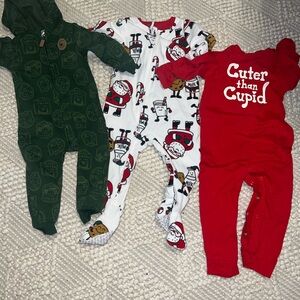 Red and White Kids One Piece Set